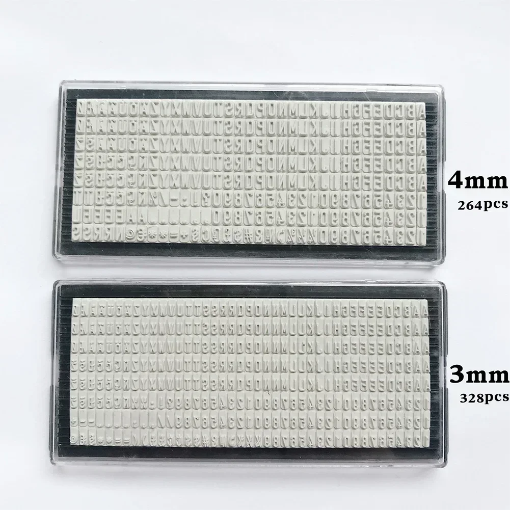 Rubber Date Stamp - 3mm/4mm/6.4mm DIY spersonalizowany znaczek cyfrowe litery
