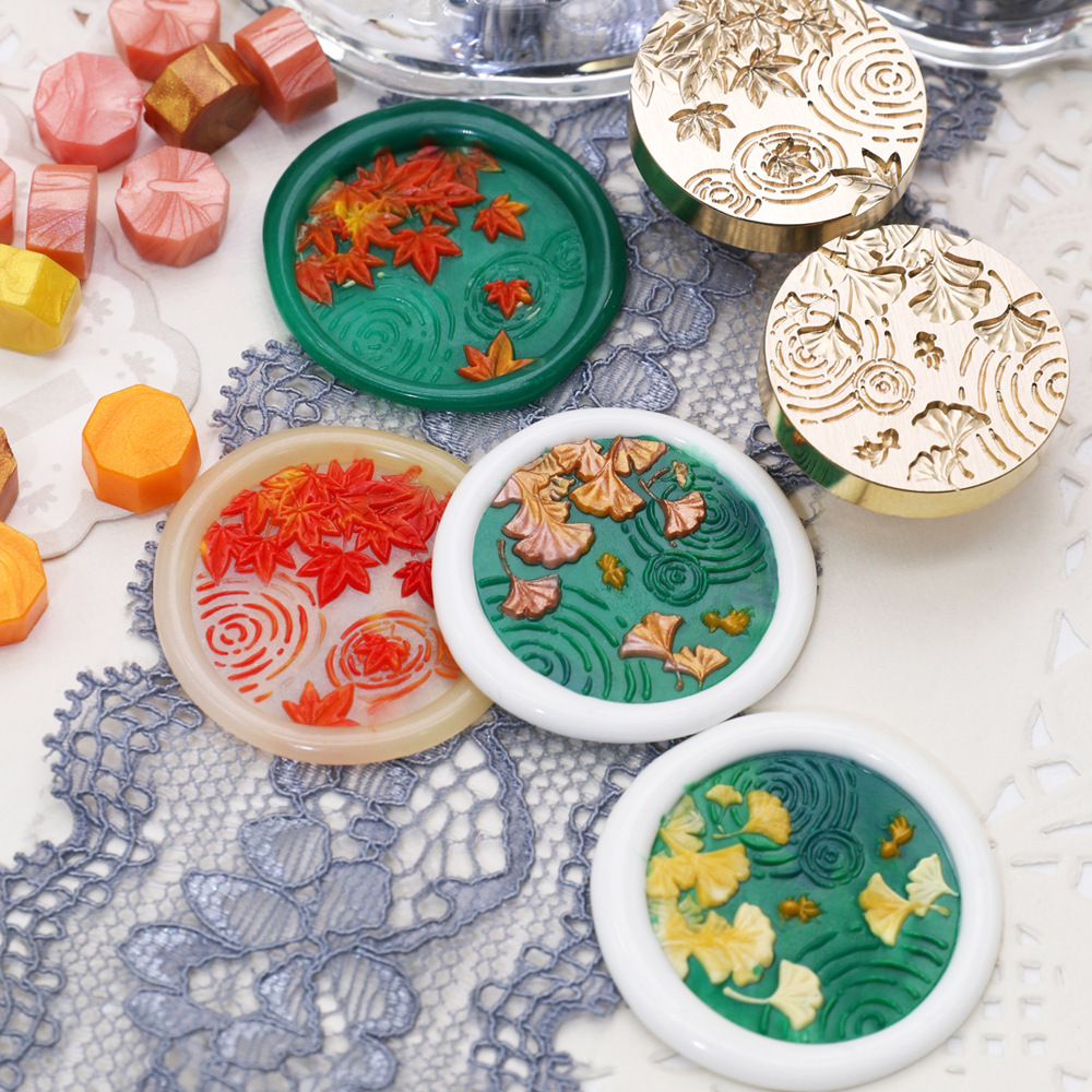Wax Seal Stamp Set - 25MM Kwiaty Pieczęć woskowa Retro Pieczęć