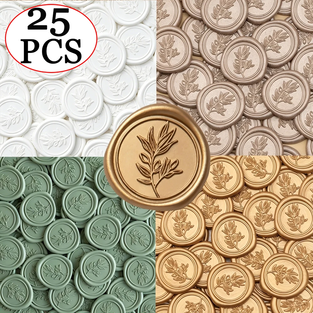 Wax Seal Stamp Set - 25 sztuk/zestaw Naklejki z woskowanymi pieczęciami