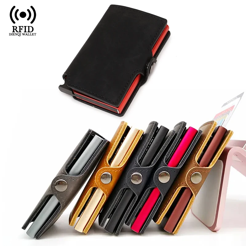 Index Card Holder - Wąski portfel na wizytówki męski metalowy