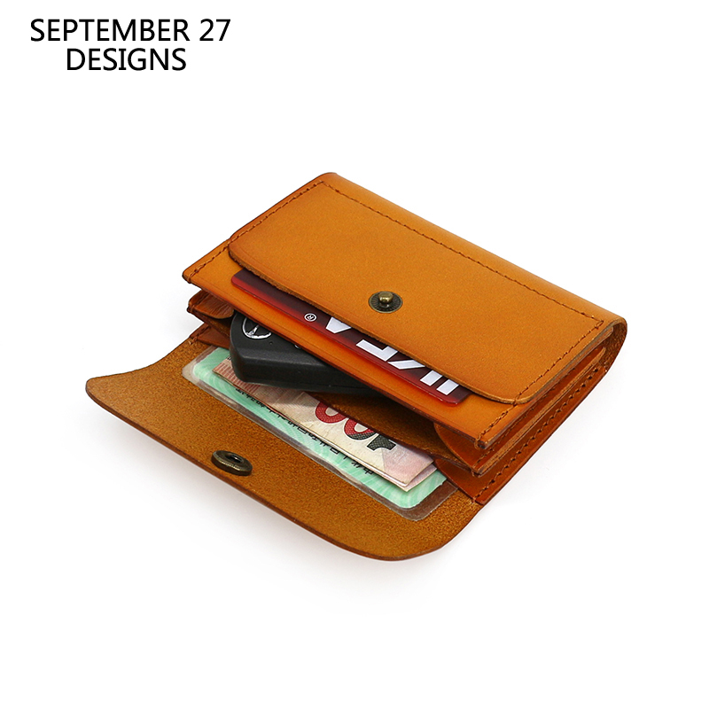 Index Card Holder - Mini torebka męska z prawdziwej skóry,