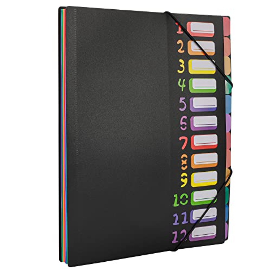 Tab Divider A4 - Edufun Tęczowy Segregator Rozszerzany - 24