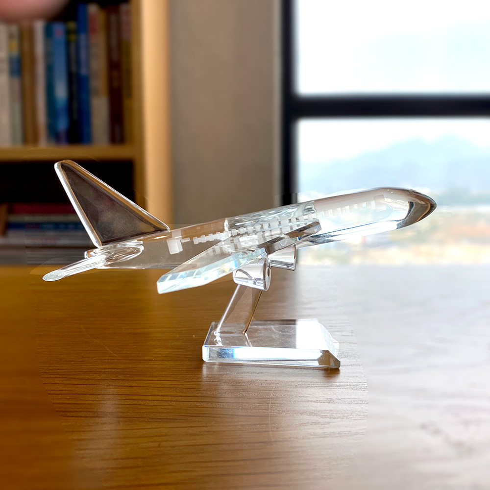 Paper Weight Crystal - Jasny kryształ śliczne samoloty figurki szklany
