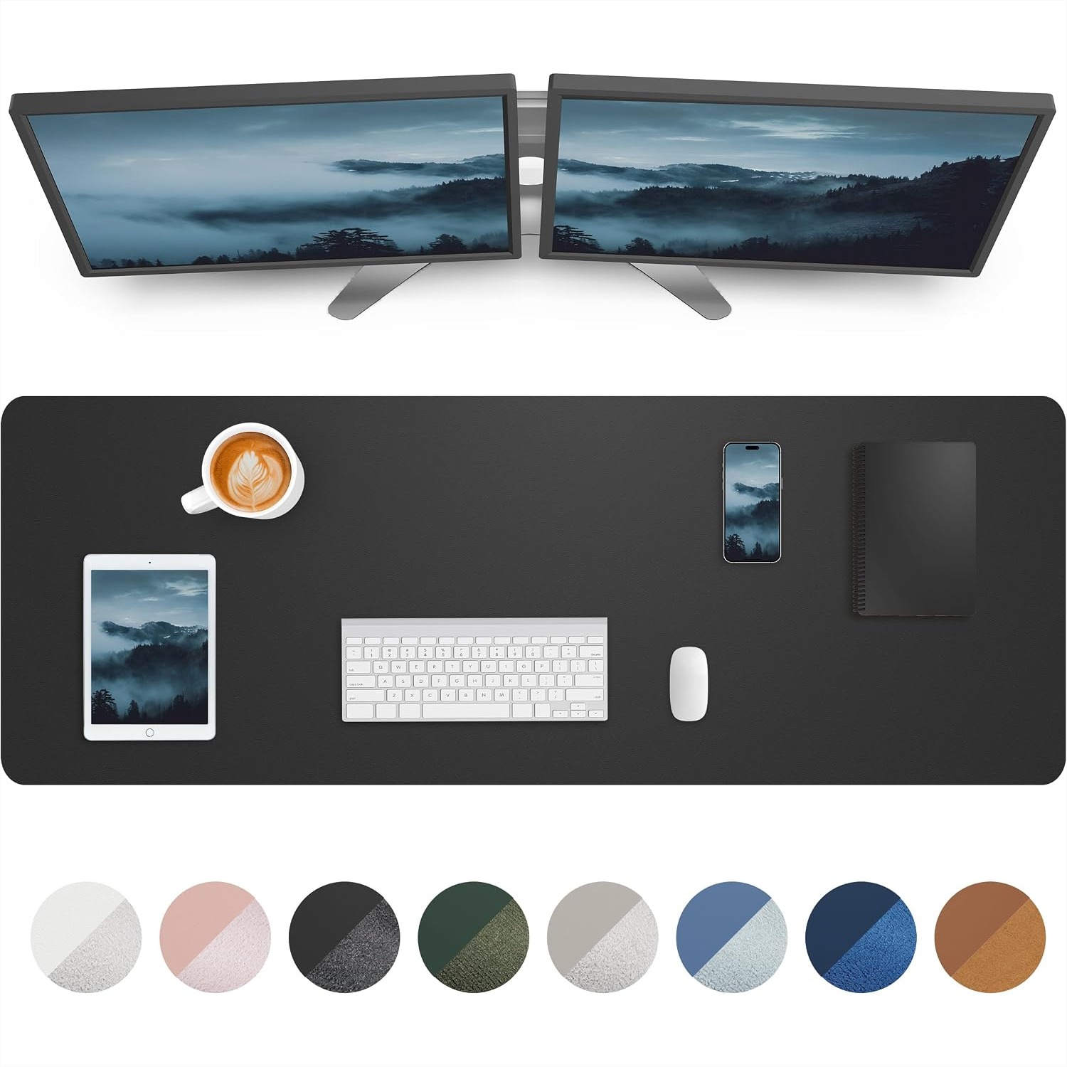 Leather Desk Pad - Duża podkładka na biurko 55x17 cali,