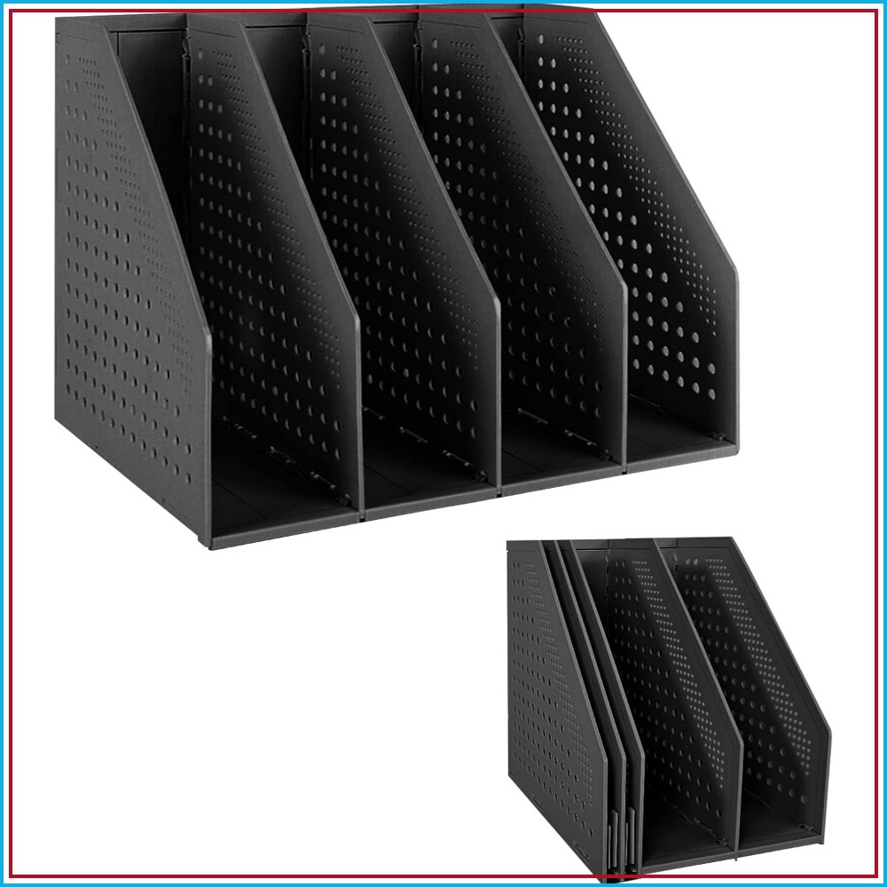 Magazine Holder Rack - Składany organizer na czasopisma, plastikowy, biurkowy,