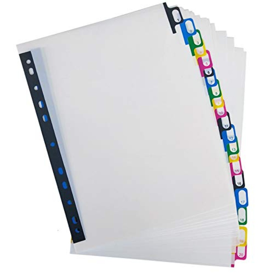 Tab Divider A4 - Przekładki do segregatora A4 z tworzywa
