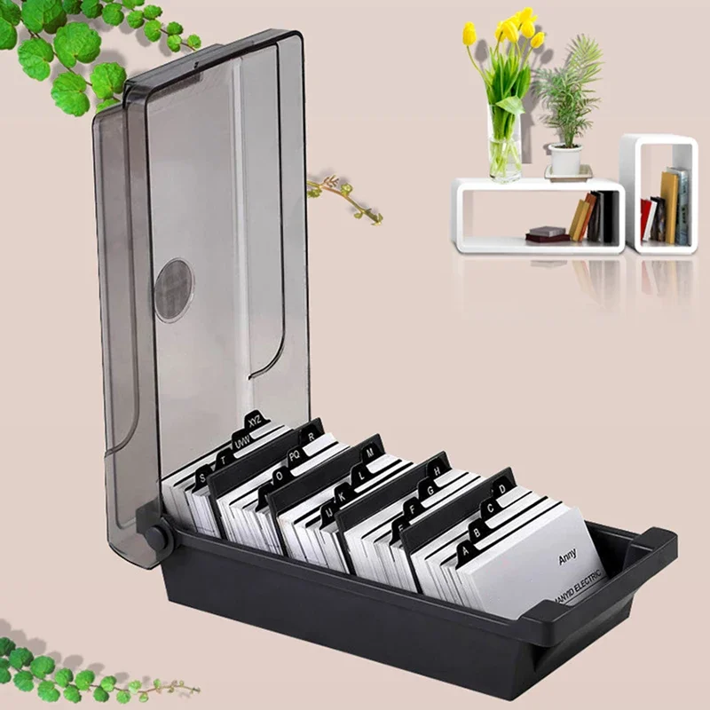 Card Index Box - Etui na wizytówki, plastikowe pudełko do