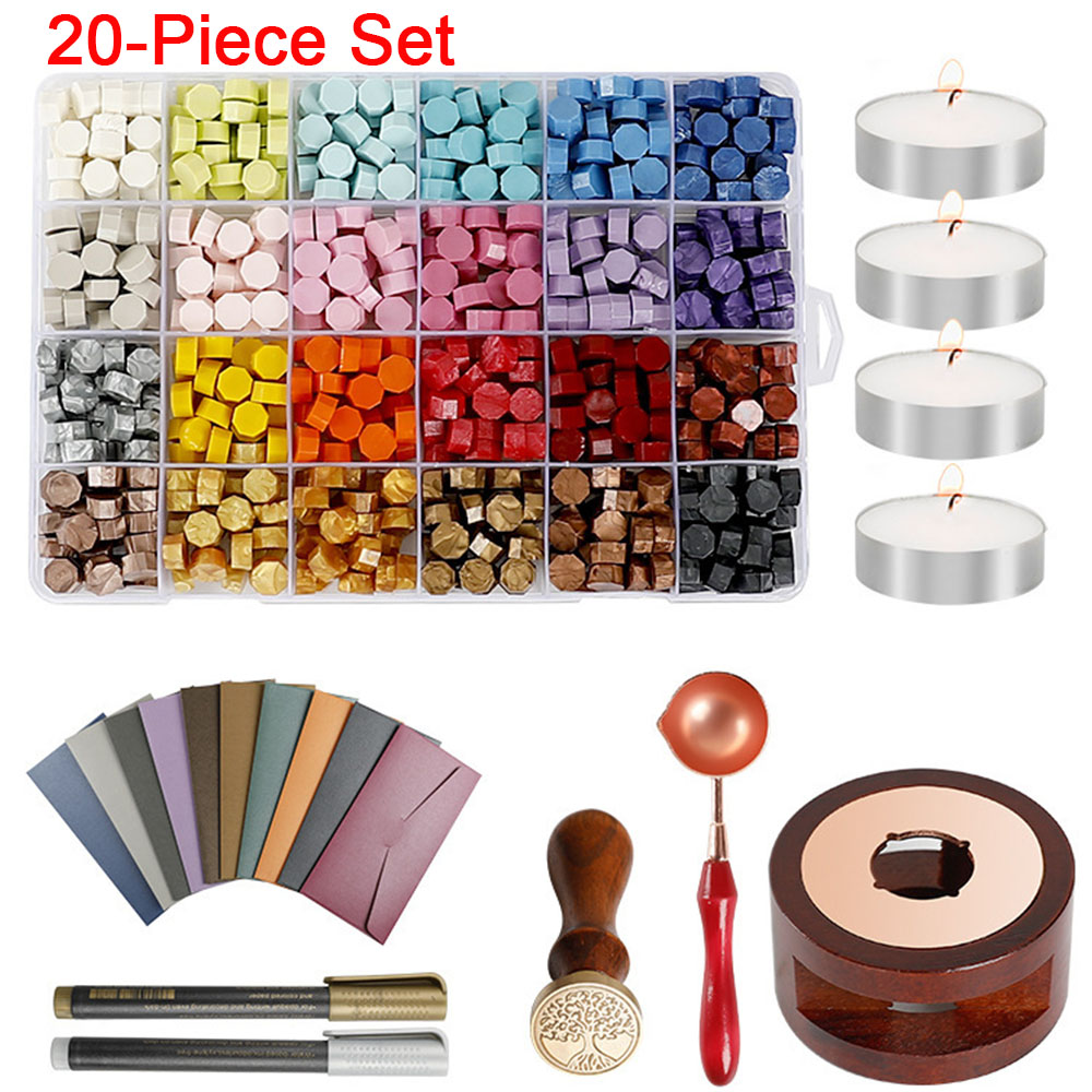 Wax Seal Stamp Set - Zestaw do pieczętowania woskiem 20 sztuk/zestaw