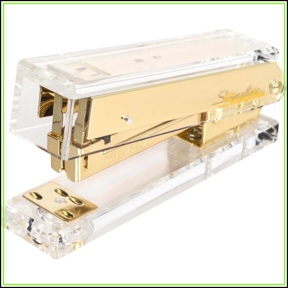 Stapler Half Strip - Kompaktowy, przezroczysty zszywacz akrylowy w kolorze