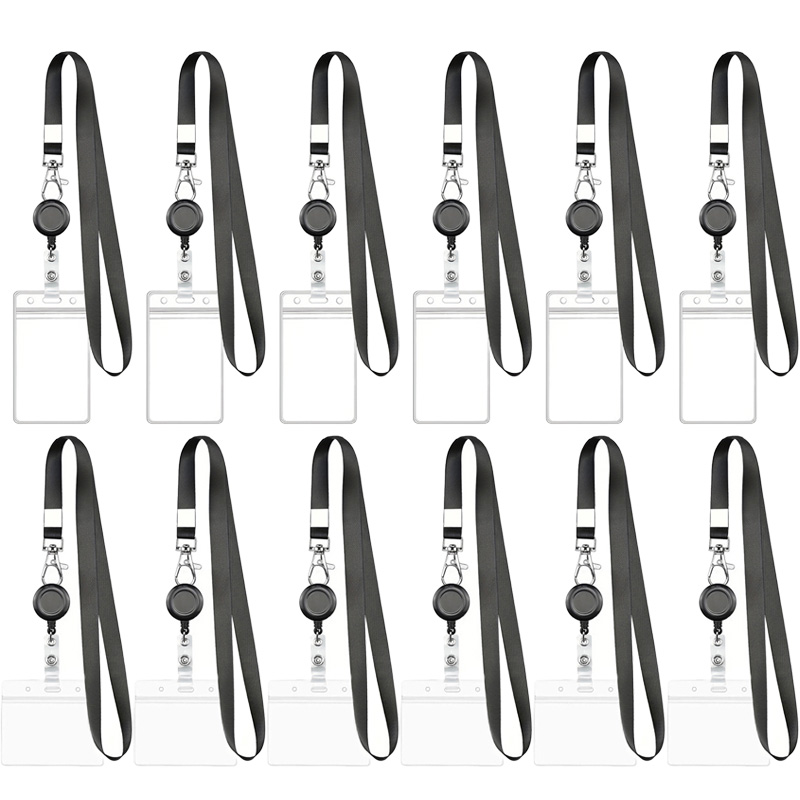 Index Card Holder - 1-3 szt. Wodoodporny identyfikator z smyczą