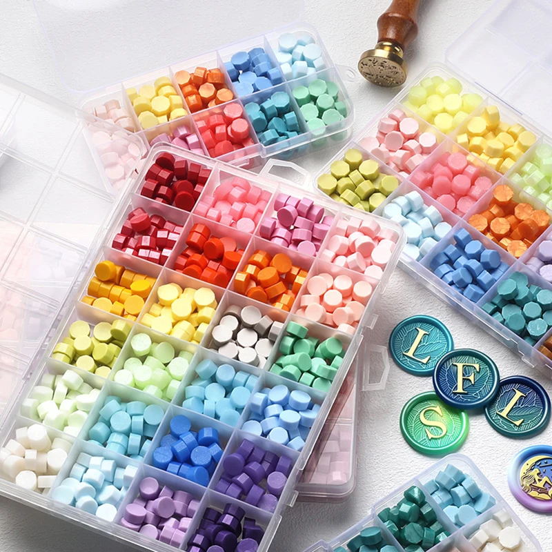 Wax Seal Stamp Set - Zestaw Koralików Wosku do Pieczęci Retro