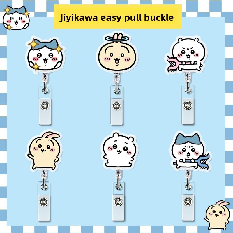 Index Card Holder - Wysuwany identyfikator Jiyi, uroczy klips do