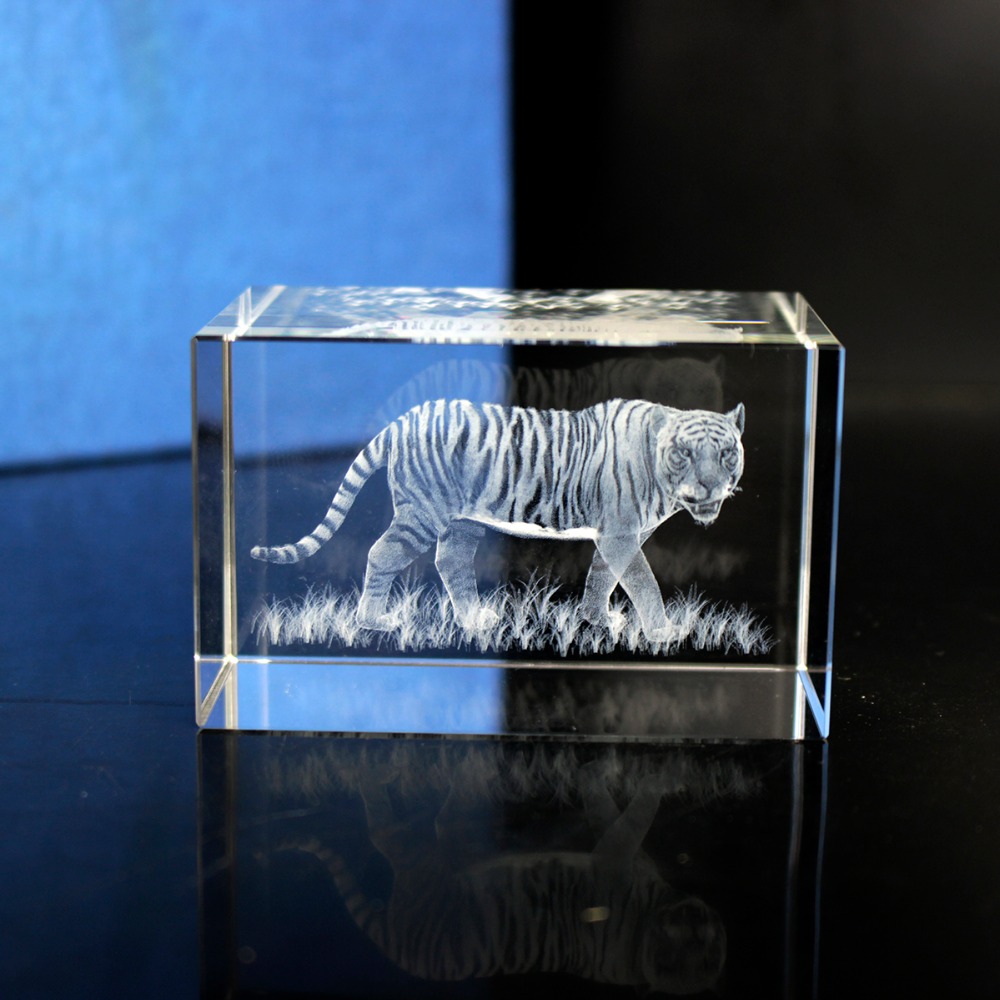 K9 Crystal Tiger Model Statue  – Paper Weight Crystal recenzja i cena