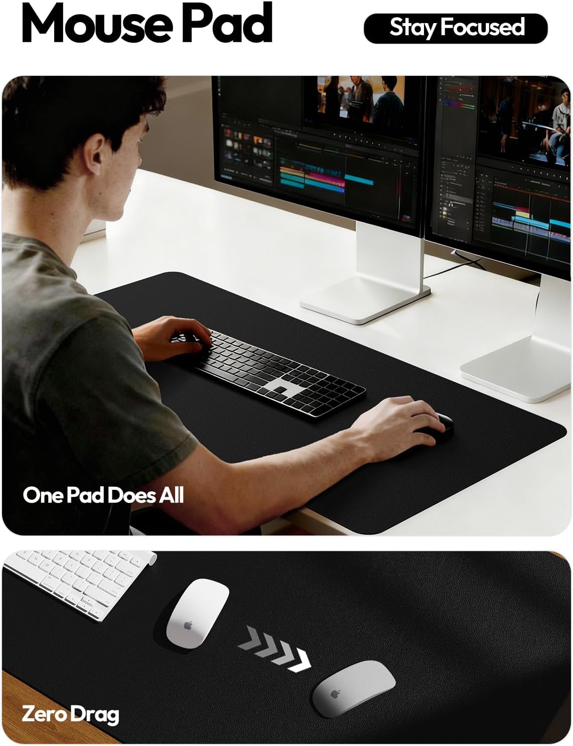 Duża podkładka na biurko ze sk – Leather Desk Pad recenzja i cena