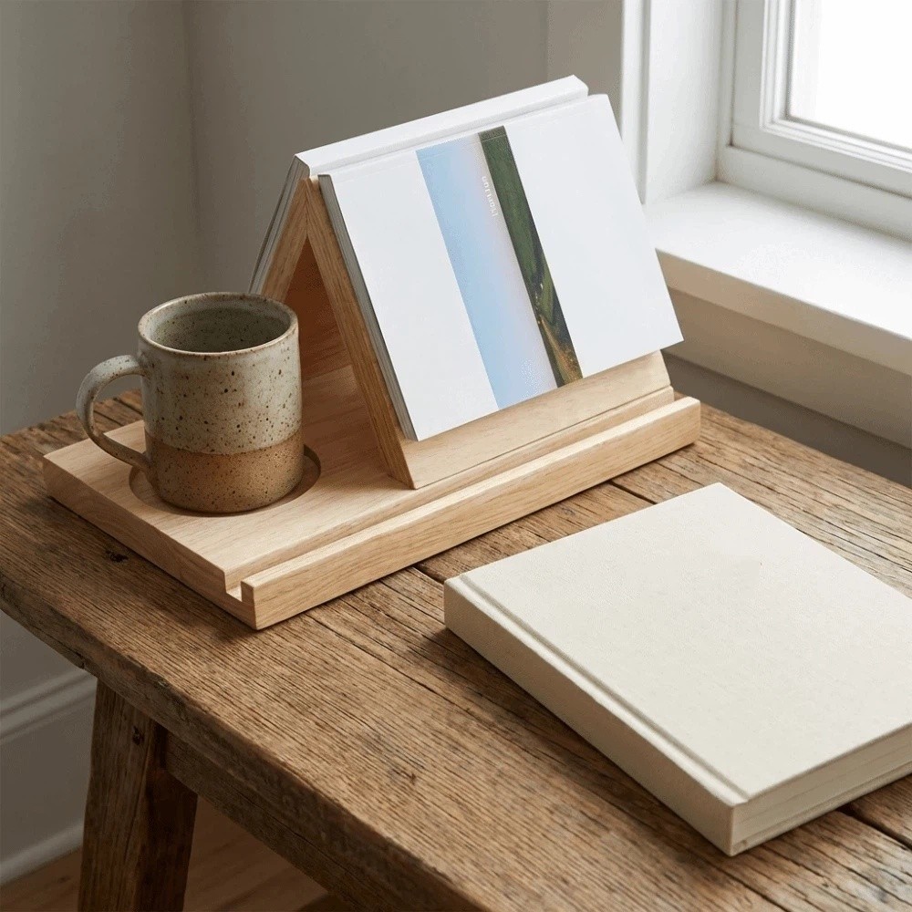 Minimalistyczny drewniany stoj – Magazine Holder Rack recenzja i cena