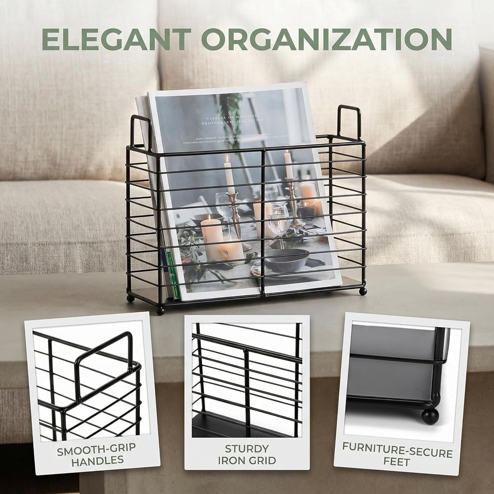 Metalowy stojak na czasopisma, – Magazine Holder Rack recenzja i cena