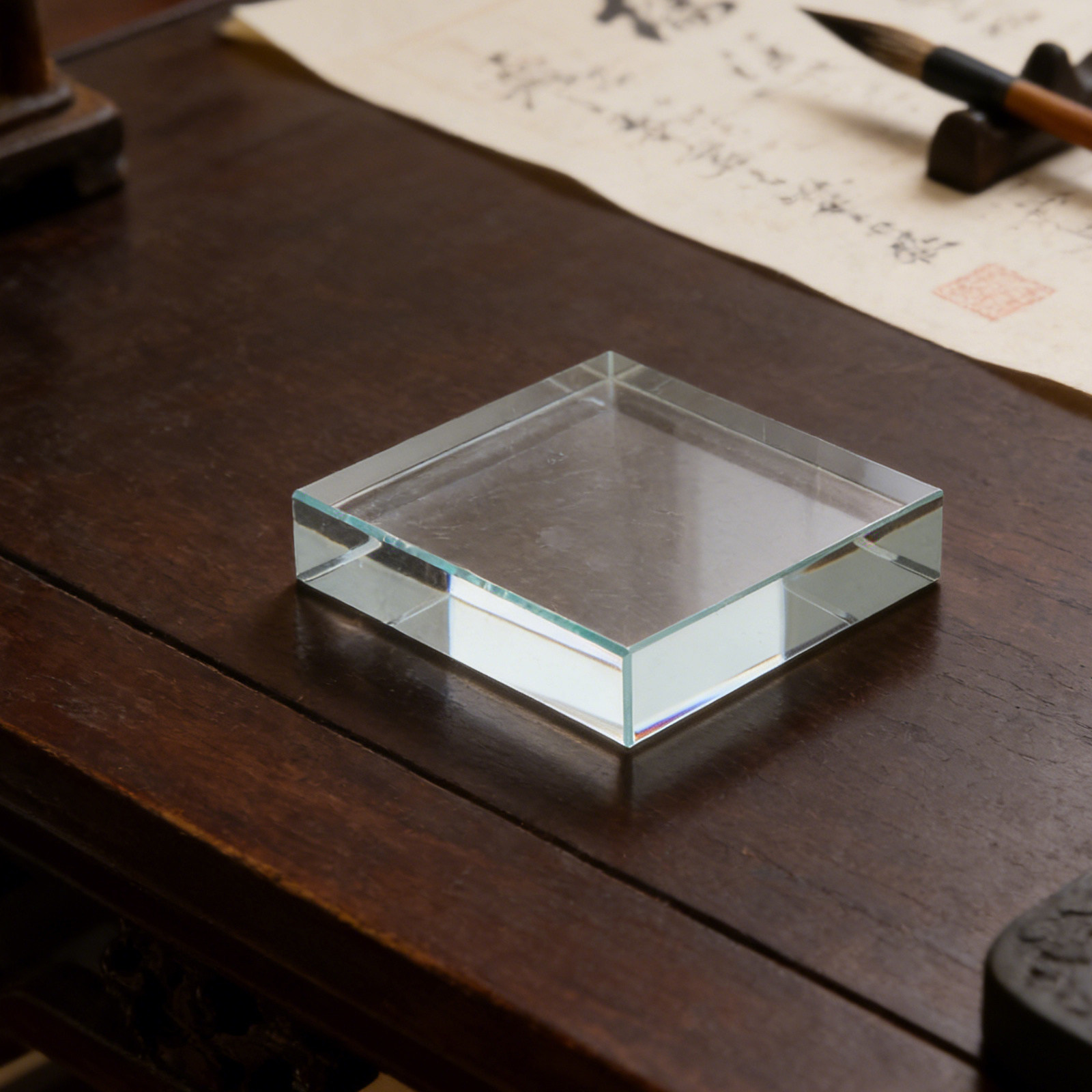 Przezroczysty kwadratowy przyc – Paper Weight Crystal recenzja i cena