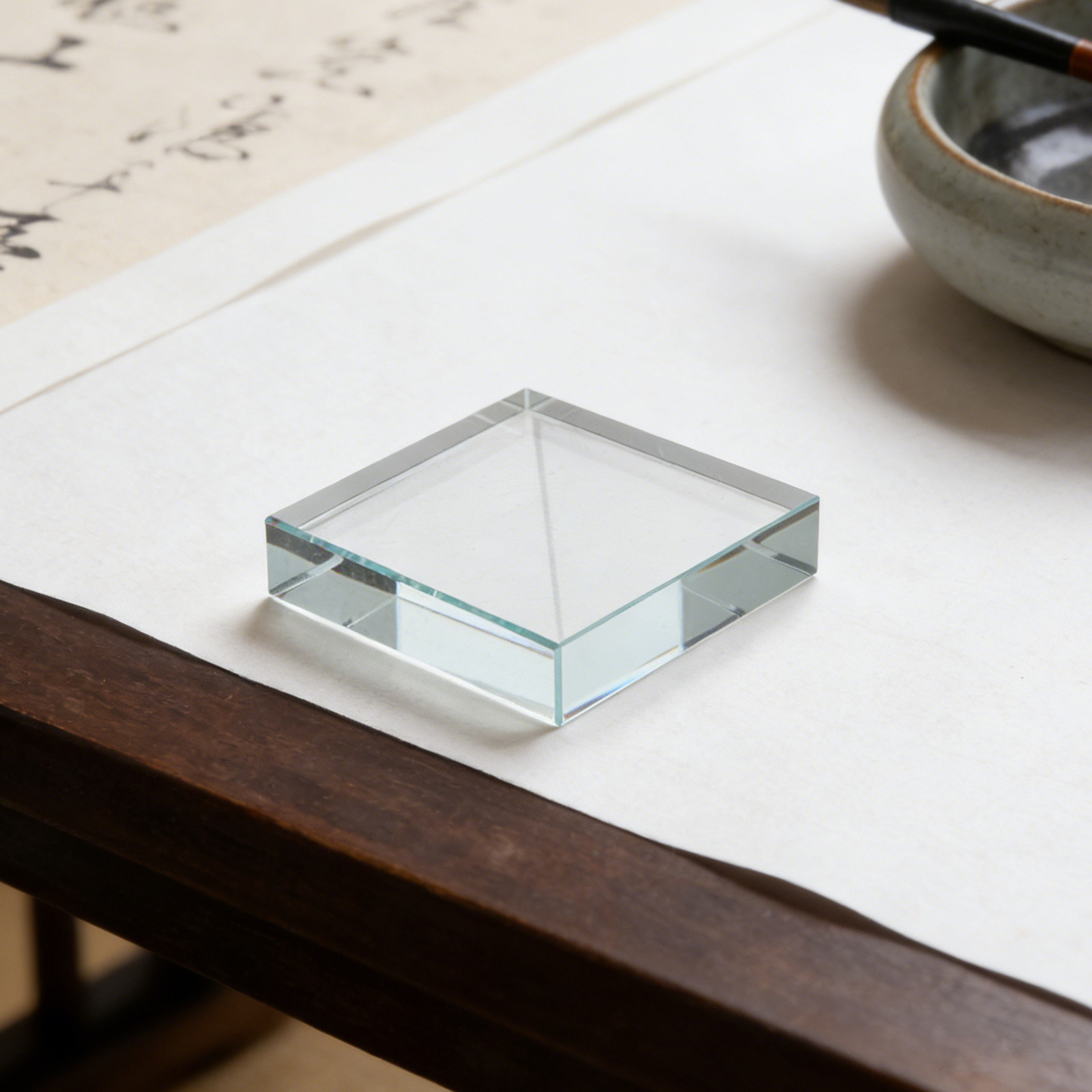 Przezroczysty kwadratowy przyc – Paper Weight Crystal recenzja i cena