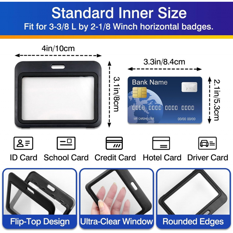 3-pak poziomych, twardego plas – Index Card Holder recenzja i cena